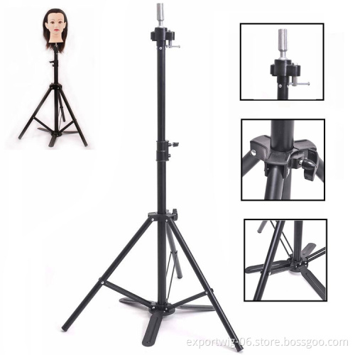 Tripod Wig Head Stand for Canvas Block Head salon barber Adjustable Tripod Wig display Stand holder With Travel Bag